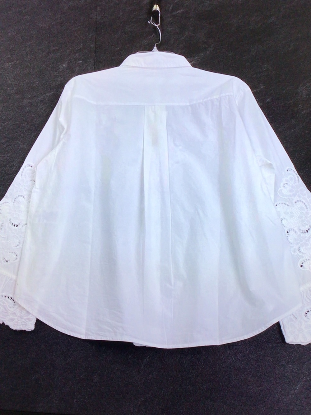 Sezane White Eyelet Embroidered Button-Up Blouse - Picture 10 of 10